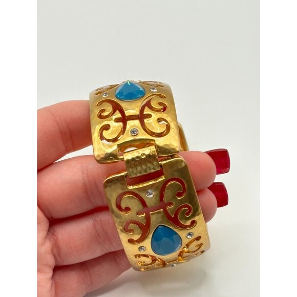 Brighton Versailles Jupiter Gold-Tone Bracelet With Blue Stones & Crystal Accent - Picture 5 of 10